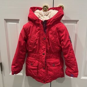 Lands End Girls Expedition Winter Parka Jacket Size M (5-6)